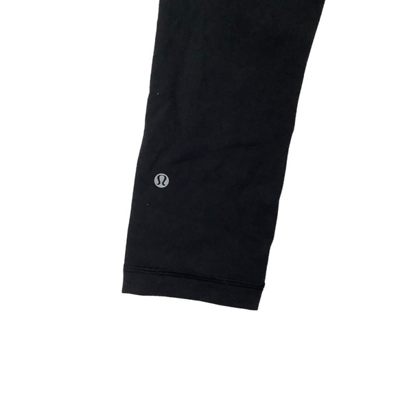 Lululemon Wunder Under Crop Leggings Sz 4 21” Reversible Black Striped - Picture 7 of 11